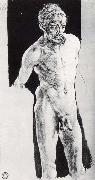 Albrecht Durer Self-portrait in the nude painting